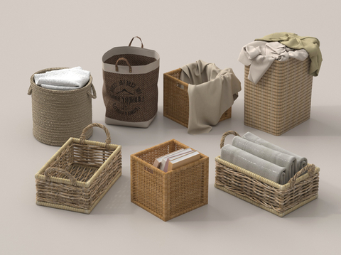 Rattan Storage Basket Basket Dirty Clothes Basket Storage Box