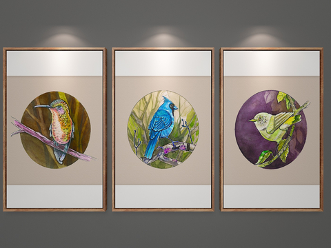 New Chinese Flower and Bird Painting Decorative Painting