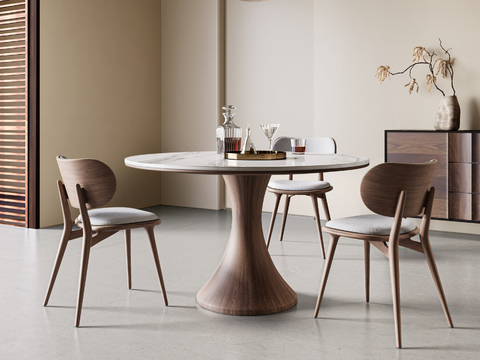 Quiet Wind Dining Table and Chair Round Dining Table