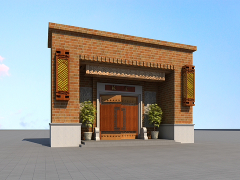 Neo-Chinese Style courtyard gate residential gate