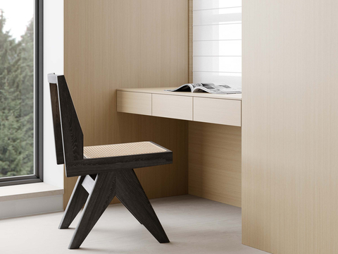 Modern desk and chair integrated desk