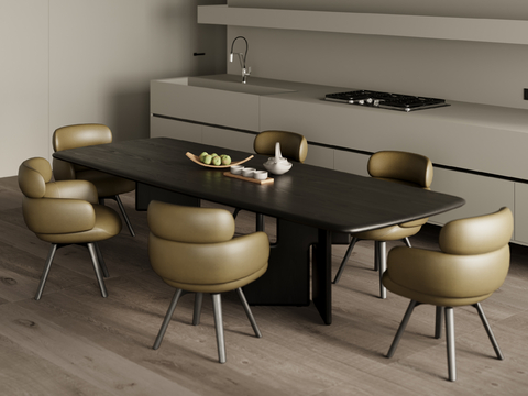 minotti Dining Table and Chair