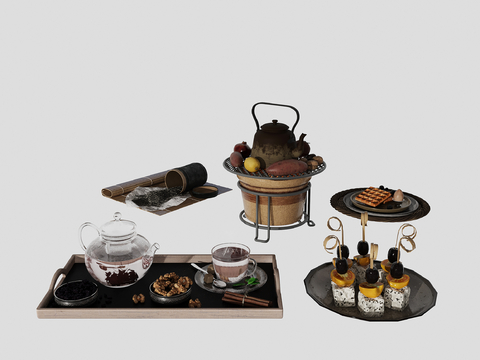 Modern Food Tea Set Food Beverage Table Food