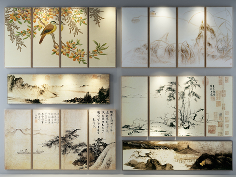 New Chinese Ink Painting Decorative Wall Chart