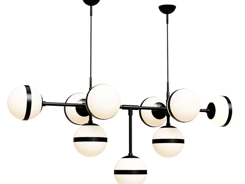 Modern multi-head chandelier