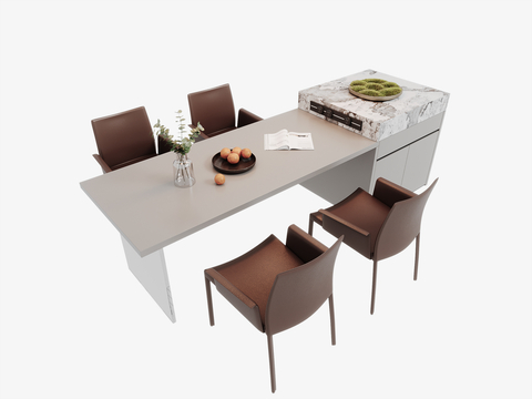 Modern Island Table and Chair