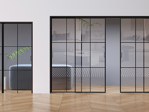 Glass sliding door sliding door