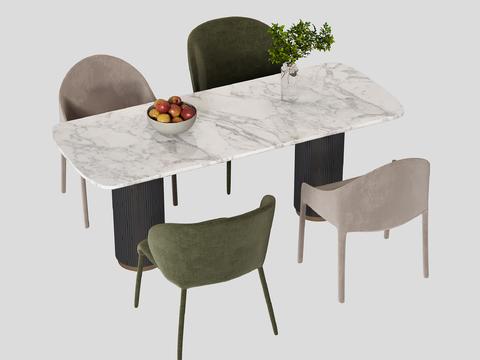 Modern Dining Table and Chair Marble Dining Table