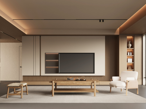 Neo-Chinese Style Song Style Living Room