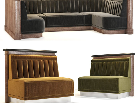 European-style Booth Sofa Card Seat Sofa