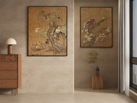 New Chinese Decorative Painting Flower and Bird Painting Hanging Painting