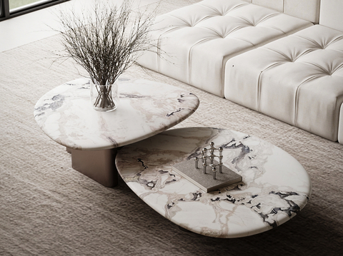 Mother and child coffee table marble coffee table