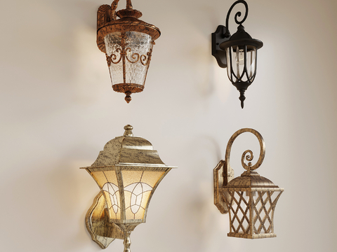 French Wall Lamp Iron Wall Lamp Outdoor Wall Lamp