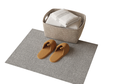 bathroom slippers towel clothes basket