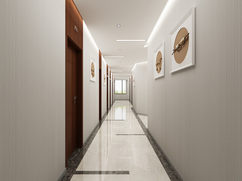 Modern Hotel Corridor