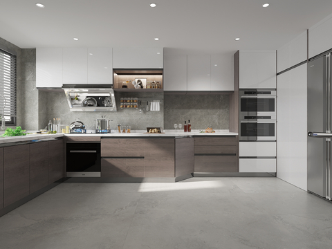 Modern L-shaped kitchen