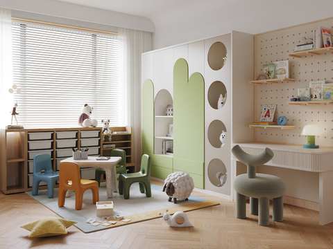 Modern Children's Entertainment Room Toy Room