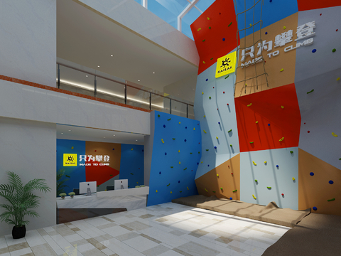 Modern Rock Climbing Shopping Mall Playground