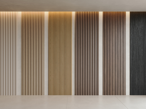 Modern Wood Grille Panel Grille Board Wave Board