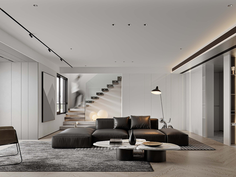 black and white gray living room