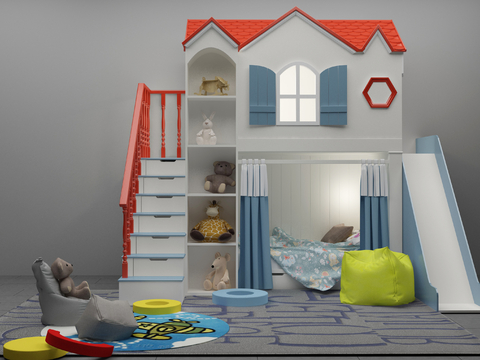 Modern children's bunk bed