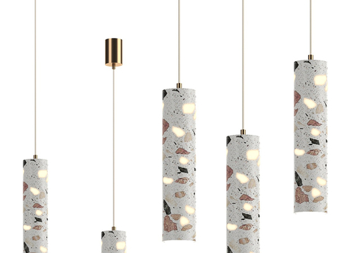 Modern terrazzo chandelier