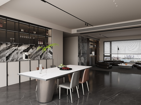 Modern no master light DiningRoom