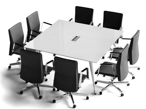 Modern Square Conference Table Negotiation Table and Chair Office Chair