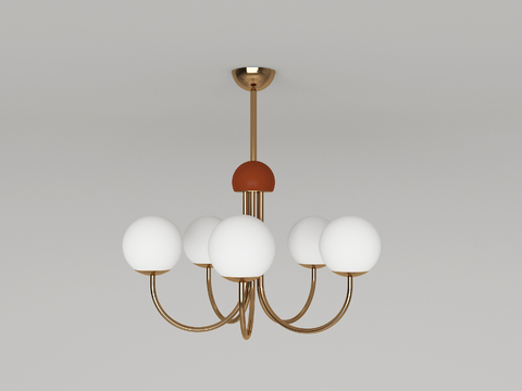 Modern multi-head chandelier