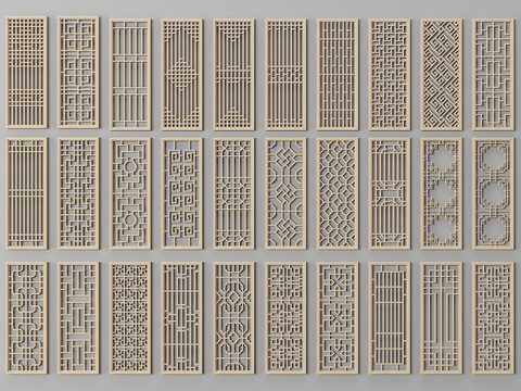 Chinese-style hollow partition wooden partition