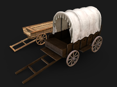 Old wooden cart cart trailer carriage