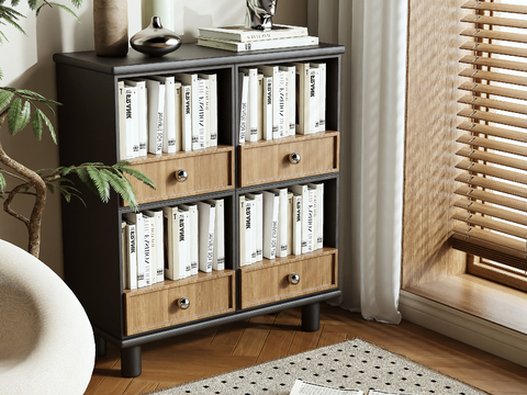 Quiet Bookcase Low Cabinet