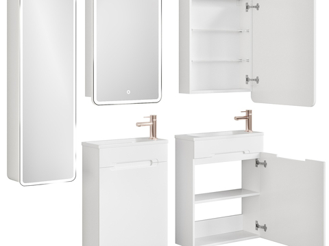 Modern Simple Mirror Cabinet Basin Cabinet