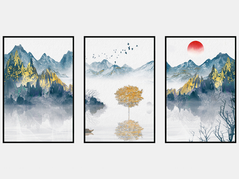 Chinese Landscape Painting Combination Painting Decorative Painting