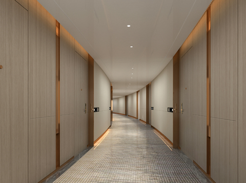 Modern Hotel Corridor