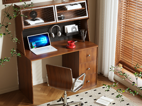 Log Style Desk Book Chair