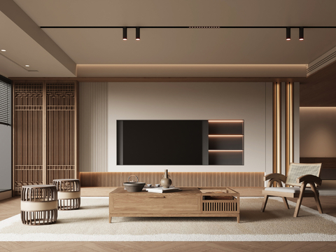 Neo-Chinese Style Song Style Living Room