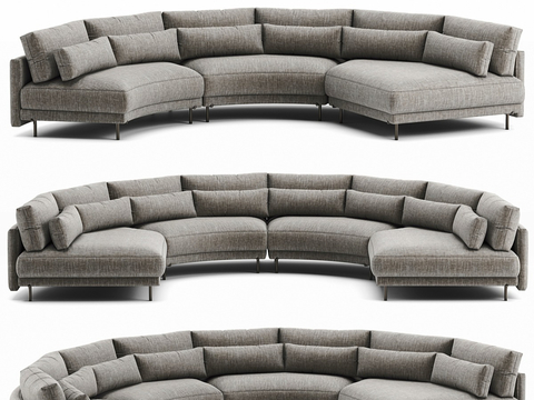 Modern Simple Sofa Multi-person Sofa Curved Sofa