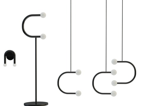 Italian minimalist floor lamp small chandelier