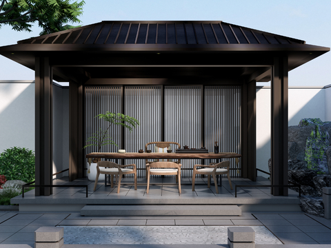 New Chinese Courtyard Pavilion