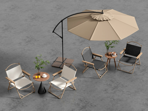 Outdoor Table and Chair Camping Chair Parasol