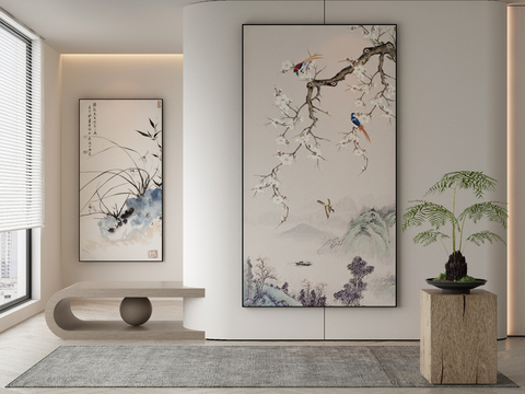 New Chinese Flower and Bird Painting Decorative Painting