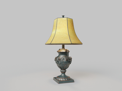 European-style Bronze Table Lamp Carved Table Lamp