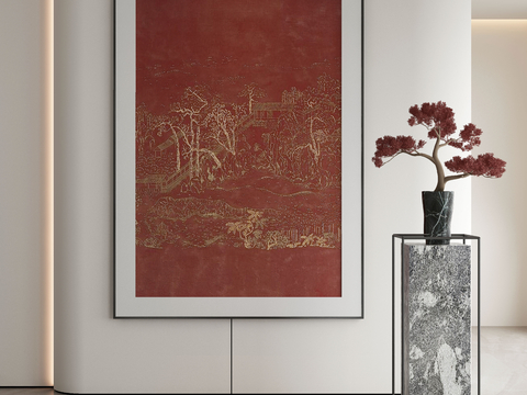 New Chinese Decorative Painting Zen Architectural Painting