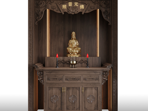 Chinese Buddhist Cabinet