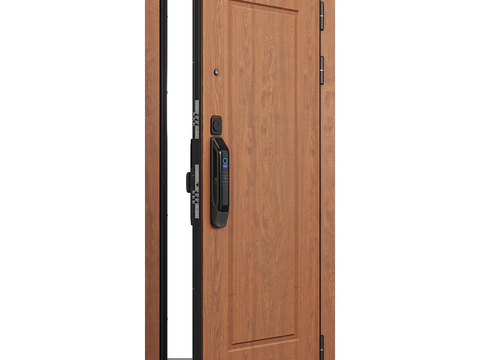 Nordic security door password lock door wooden door