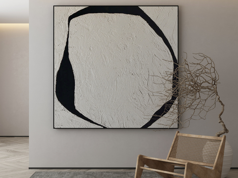 Modern Decorative Painting Black and White Hanging Painting