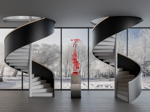 modern revolving staircase