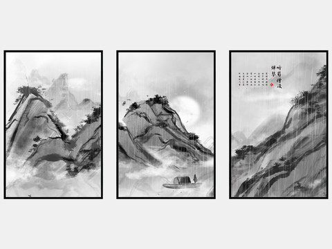 Chinese ink painting Zen decorative painting