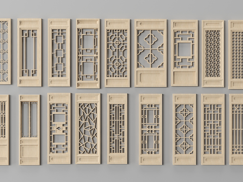 Chinese-style hollow partition